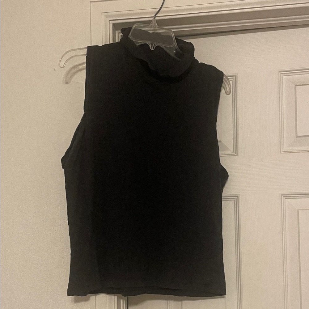 Free People Black Sleeveless Tank Top